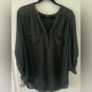 Torrid Black 3/4 Sleeve Harper blouse